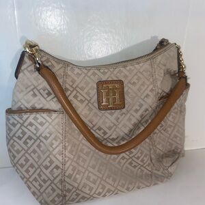Tommy Hilfiger Beige and Brown Women's Bag